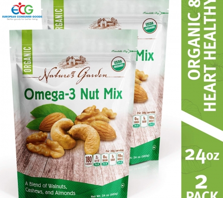 (7028) ĐỒ ĂN NHẸ GIÀU CHẤT XƠ, CHẤT CHỐNG OXY HÓA VÀ OMEGA 3 TỐT CHO TIM LÀM TỪ HẠT HỮU CƠ HỖN HỢP 198G - Xuất xứ Mỹ.