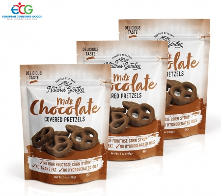 (72941) BÁNH XOẮN VÒNG PRETZELS PHỦ SÔ CÔ LA SỮA 198G - Xuất xứ Mỹ.